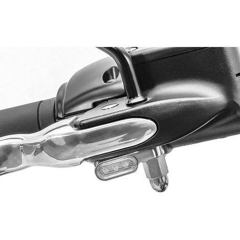 Indicatori di direzione a LED per manubrio moto custom XS cromo CB18191