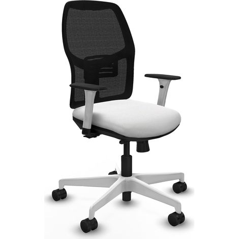 Sedia da ufficio piqueras y crespo Alfera bianco struttura robusta supporto lombare (1/2)
