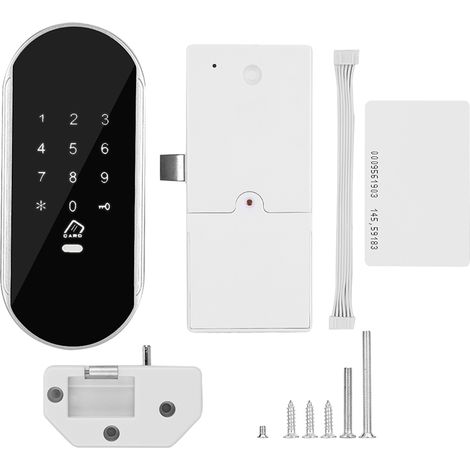 Serrure électronique pour meuble Clavier tactile Métal Verrouillage par badge RFID Code secret Armoire sécurisée (1/5)