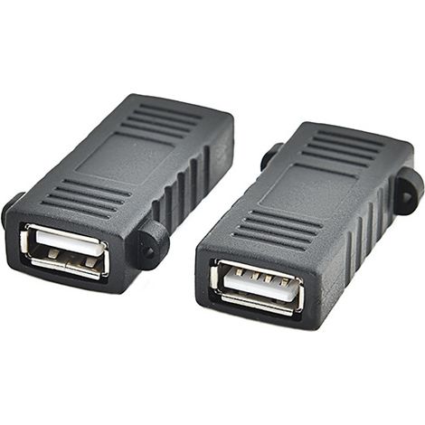 USB-Adapter (Buchse auf Buchse), gerader USB-Doppelbuchsenadapter, USB-Konverter, gerader Buchse-auf-Buchse-Adapter mit vollständiger Abdeckung (1/5)