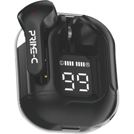 Fones de ouvido Bluetooth - Indicador LED de bateria / 4 horas de duração da bateria - Preto.