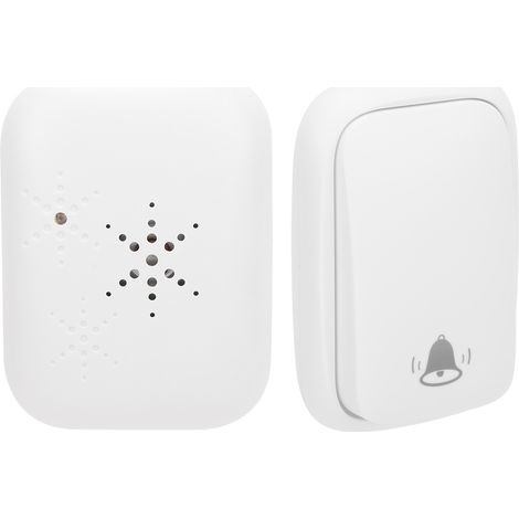 Sonnette sans fil sans pile, portée de 150 m, 38 mélodies, 433 MHz, boîtier ABS, prise américaine, 100-230 V CA (1/5)