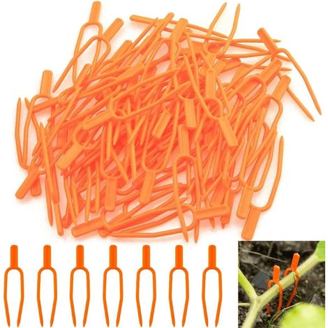 Fourche de Plantation de Fraises 150pcs Fourche agricole pour la Fixation Pince Plante Clip Fixation Montage Outils de Jardin (1/5)