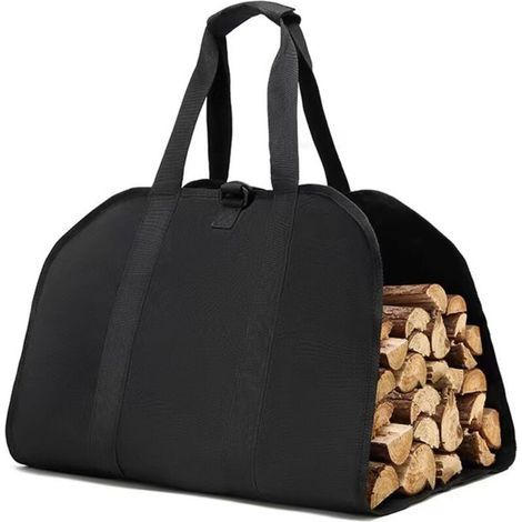Tragetasche aus Canvas für Brennholz – Tragbare Brennholztasche – Sammelbeutel für Camping, Ofen und Kamin (1/5)