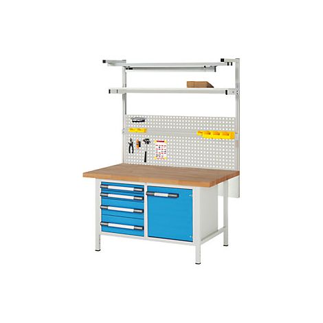 eurokraft pro  Banco da lavoro con sovrastruttura serie 8000 