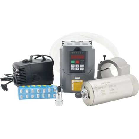 Broche Refroidie par Eau, Puissance de 1,5 kW, VFD Inclus, Bleu (1/2)