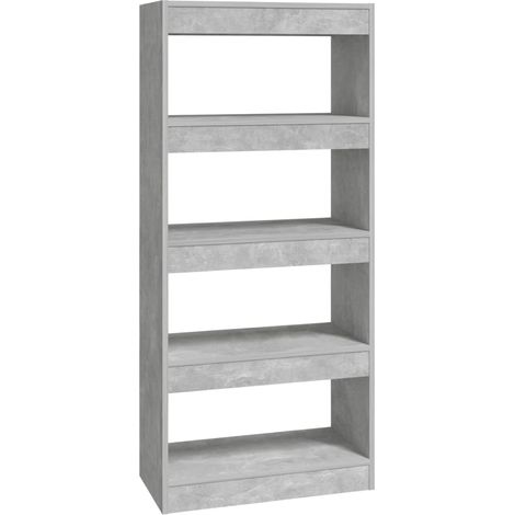 Maison Exclusive - Bücherregal/Raumteiler Betongrau 60x30x135 cm