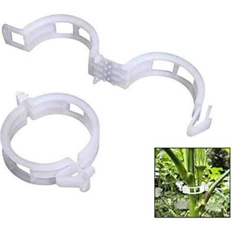 Pinces à plantes, pinces à plantes en plastique, pinces à suspendre, pinces à vigne, pinces à plantes, tomates, poivrons, plantes grimpantes et fleurs verticales (100 pièces) (1/5)