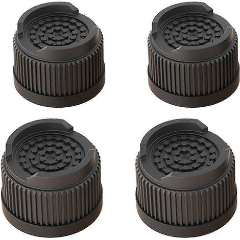 Rehausseur réglable en hauteur/patin amortisseur pour meubles, table basse stable, ensemble de 4 pièces compatible avec tables et canapés, rond multicolore, noir, hauteur 2. (1/5)