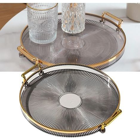 Assiette de Inscripteur Salle de Bains Ronde T Tea The T BEUILLET II (Or de suie) (1/4)