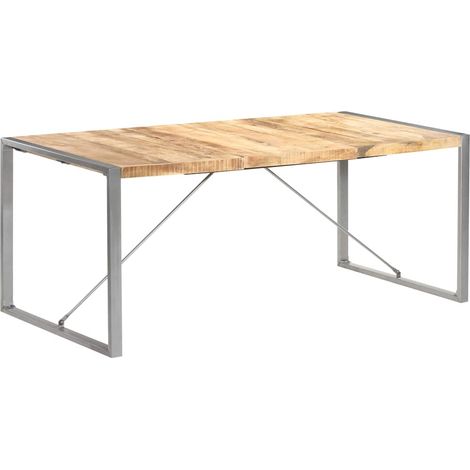 vidaXL Table à manger 180x90x75 cm bois de manguier massif brut (1/5)