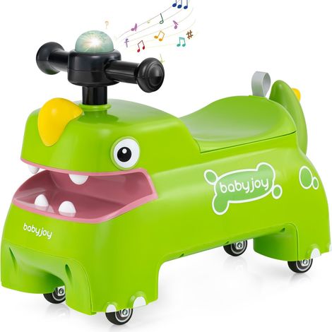 Coche infantil con luces, sonidos y espacio de almacenamiento
