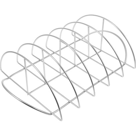 1pièce Support à Ribs Acier Inoxydable pour Barbecue Rack De Gril Résistant Chaleur Équipement De Cuisine Portable Et pour Cuisson Plein Air Facile à Nettoyer Et Compatible (1/5)
