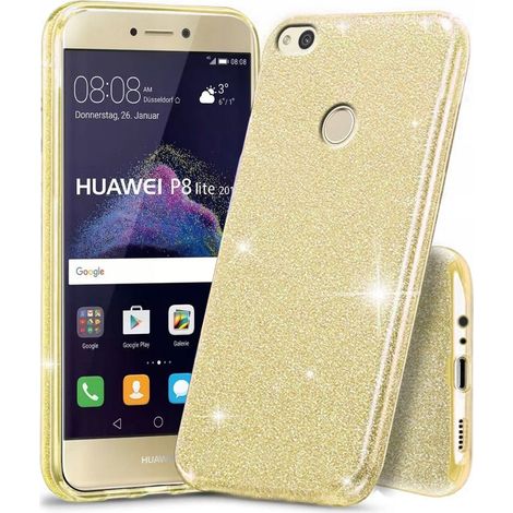 Coque à paillettes dorée pour Huawei P8 Lite 2017 (1/3)