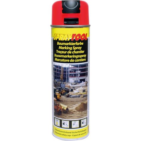 Traceur Spray 500ml Rouge Fluo (1/3)