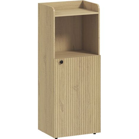 Mueble de baño con estante regulable, roble amarillo, 40x31x104 cm