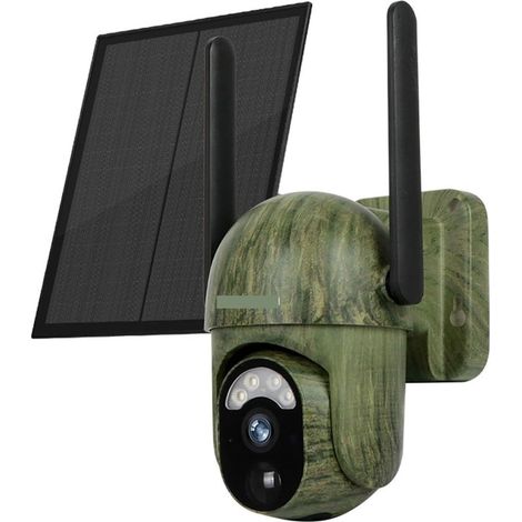 Caméra de sécurité à Domicile Caméra de sécurité Solaire sans Fil 2K 4G, for l'extérieur, 4MP, détection Humaine/Animale, alimentée par Batterie, étanche IP66, CCTV(4MP 4G Add 64G) (1/5)