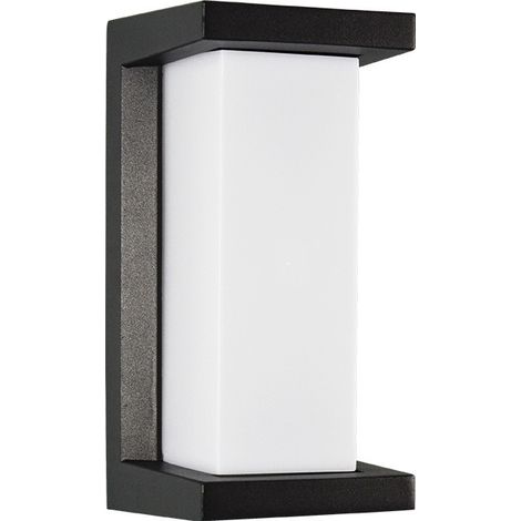 Aplique de pared exterior, 6000K, LED Combuh de 12W, aluminio, resistente al agua IP65, color antracita, iluminación decorativa para patio, jardín, terraza, pared, entrada de vehículos. (1/2)
