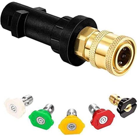 Adaptateur de pistolet de nettoyeur haute pression 6,35 mm en laiton femelle pour Karcher K2 K3 K4 K5 K6 K7 (1/5)