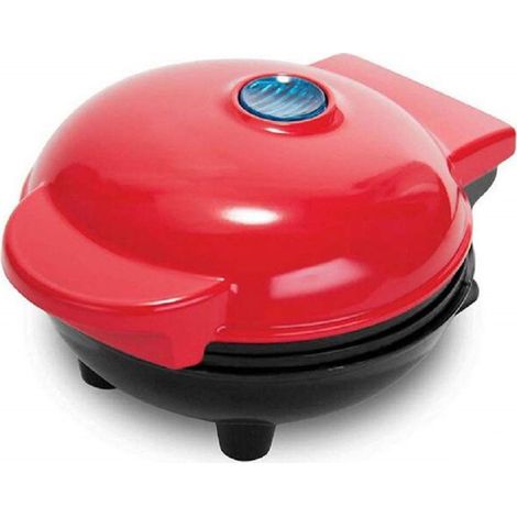 Mini gaufrier pour portions individuelles ou en-cas, avec parois antiadhésives faciles à nettoyer, cœur rouge 10 cm (4 p-AquaForge) (1/4)