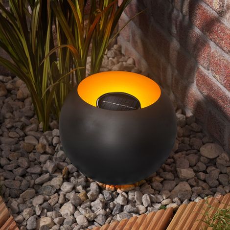 esotec Solar Feuerschale realistischer flacker Flammeneffekt IP44 METALL 102365 (1/5)