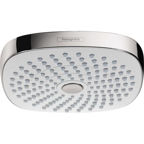 Hansgrohe Croma Select E - Soffione doccia, 18 cm, 2 getti, bianco/cromato 26524400 (1/5)