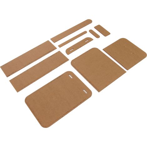 Gabarit de sac banane en acrylique, avec lignes de découpe et de positionnement précises, durable et léger, adapté aux travaux manuels. (1/5)