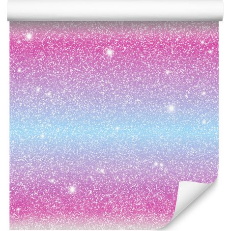 Papier peint à paillettes lavande, rose poudré et bleu azur 50x1000 cm (1/5)