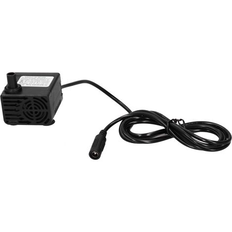 Pompe à eau submersible sans balais et silencieuse avec système de circulation, hauteur de refoulement de 1,2 mètre, débit de 500 litres/heure, 12 V 5 W.