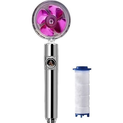 Duschkopf Hydro-Jet-Duschkopf Hochdruck-Hydro-Jet-Duschkopf Propellergetriebener Vortex-Duschkopf 360°-Einstellung mit Pausenschalter (1/5)