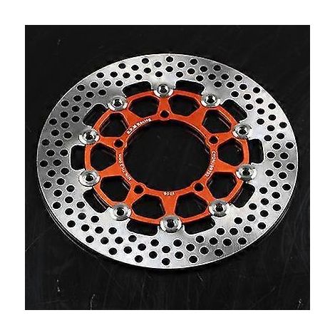 Disques de frein universels 20057 mm / 22070 mm / 26060 mm pour motos/scooters/motos sportives, usinés CNC, compatibles Yamaha, Honda, Suzuki, KTM - Style A 260, orange (1/5)