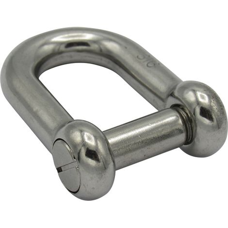 Stainless Steel Countersunk D Shackle Slotted Head 12MM (Dee Marine Boat Flush Rigging) (1/5)