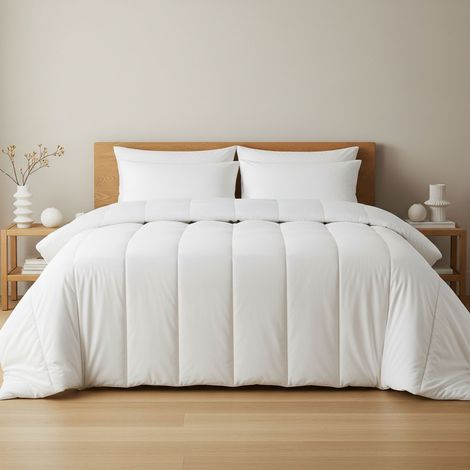 Pack couette chaude hiver et oreiller moelleux 240x220 cm