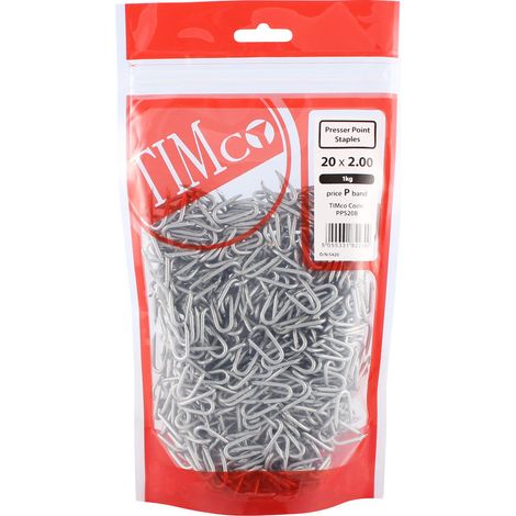 Timco Presser Point Staples - Galvanised (30 x 3.35mm) 500g Bag) (1/2)