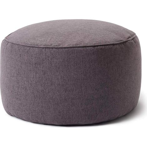 Pouf (50 l) - Pouf compact avec fonction 3 en 1 : tabouret confortable, table pratique et repose-pieds d'intérieur élégant - Avec rembourrage flexible en polystyrène expansé - Diamètre : 25 x (1/5)