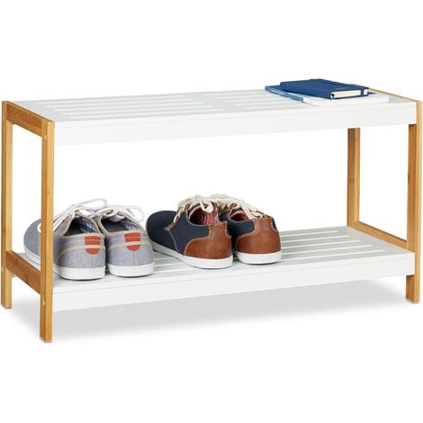 Schuhregal wei natur
