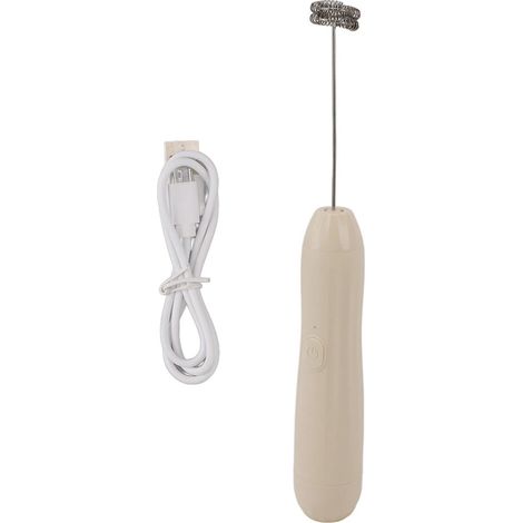 Mini mousseur à lait portable USB rechargeable fouet électrique 3 vitesses acier inoxydable mélangeur boisson maison (1/5)