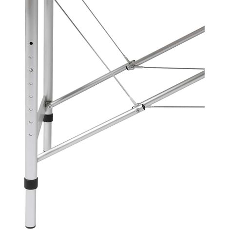 vidaXL Mesa camilla de masaje de aluminio plegable de tres cuerpos negros (1/2)