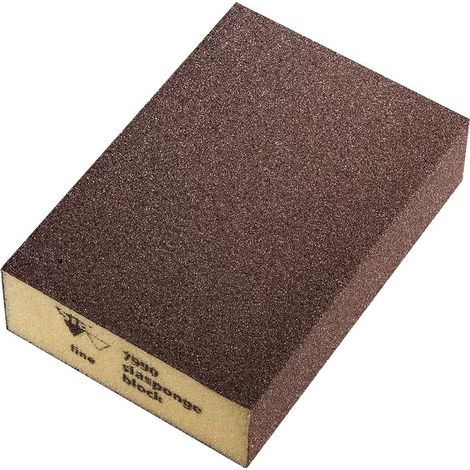 Siasponge 2 et 4 faces  SIA ABRASIVES - 4 faces - 69 x 98 x 26 - Fin - jaune