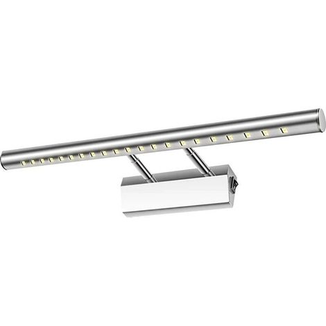 TP Applique de salle de bain LED 5W étanche IP44 – Lumière blanche froide 6000K – Réglable 180° avec interrupteur en acier inoxydable – 40cm (1/5)