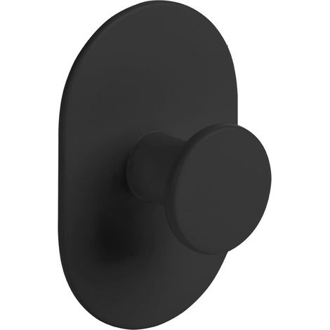 GANCIO PORTA ASCIUGAMANI da bagno monoparete autoadesivo nero