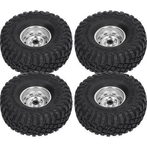 4 pneus RC 1.9 pouces largeur 10 trous pneus caoutchouc accessoires amélioration pour SCX10 voiture RC 1/10 (1/5)