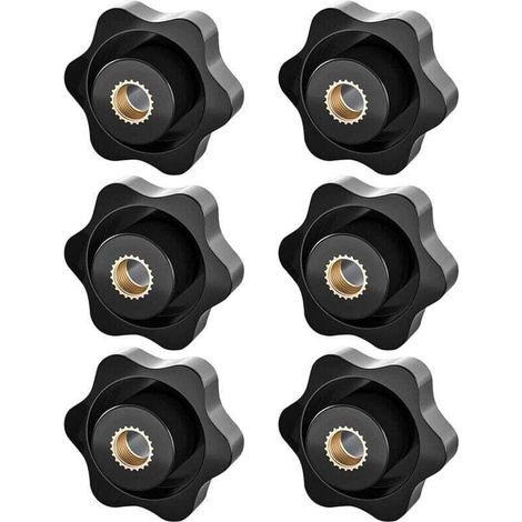 Bouton de Serrage M8, XU, Ecrou Étoile, à Filetage Moleté, Écrou M8, Étoile Écrous Bouton,pour Mécaniques, Mobilier, Équipements Électroniques, 6 P KZQ - KZQ (1/4)