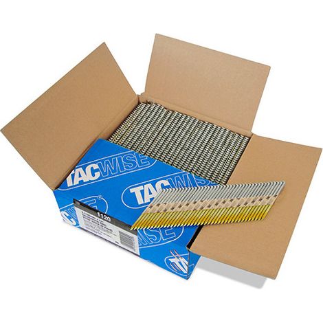 Boîte de 2200 clous, annelés extra galvanisés en bande papier 34° D. 3,1 x 65 mm - Tacwise - 1120 - -
