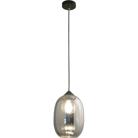 Suspension Infinity 200 Mm En Verre Soufflé Fumé Avec Structure Métallique - Design Moderne Et Élégant Pour L'Éclairage Intérieur (1/3)