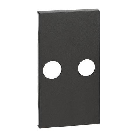 Couvercle frontal TV 2 modules noir mat Living Now