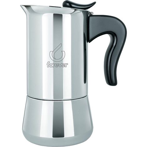forever Espressokocher Miss Splendy 10 Tassen Induktion Edelstahl