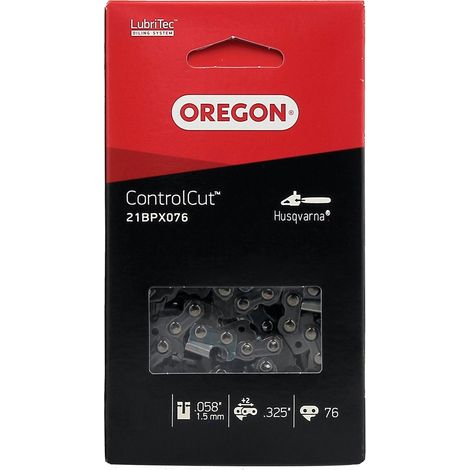 Gt Market – Chaîne OREGON 76 maillons 20 pouces – Pas 0.325' – Épaisseur 1.5 mm – Pour bois dur – 21BPX076