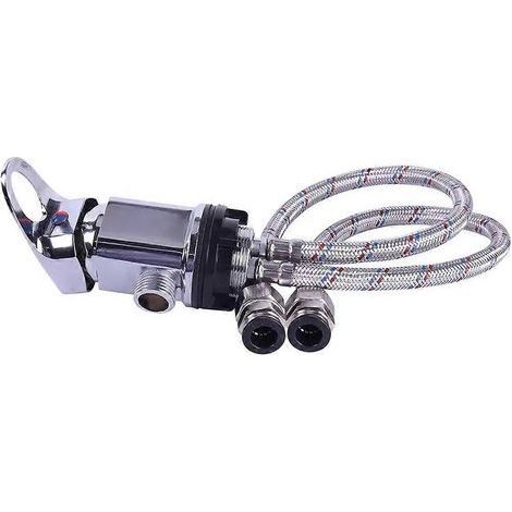 Accessoires pour camping-car : Mitigeur de douche pour caravane, sortie 1/2", tuyau d'entrée 60 cm