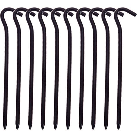 Lot de 10 piquets de tente de camping en aluminium léger pour abri de jardin ou auvent